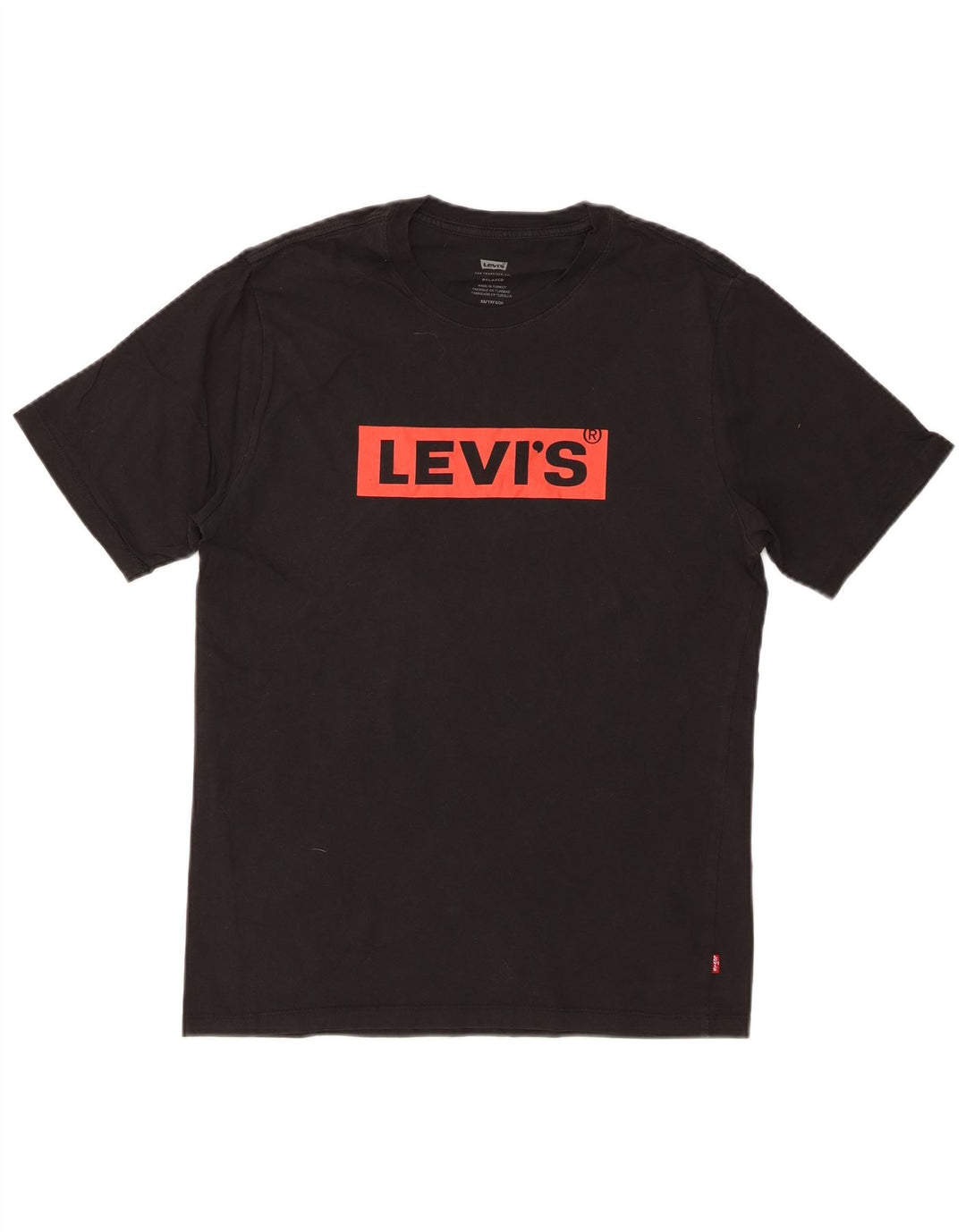 T-shirt grafica da uomo dalla vestibilità rilassata LEVI'S Top XS in cotone nero