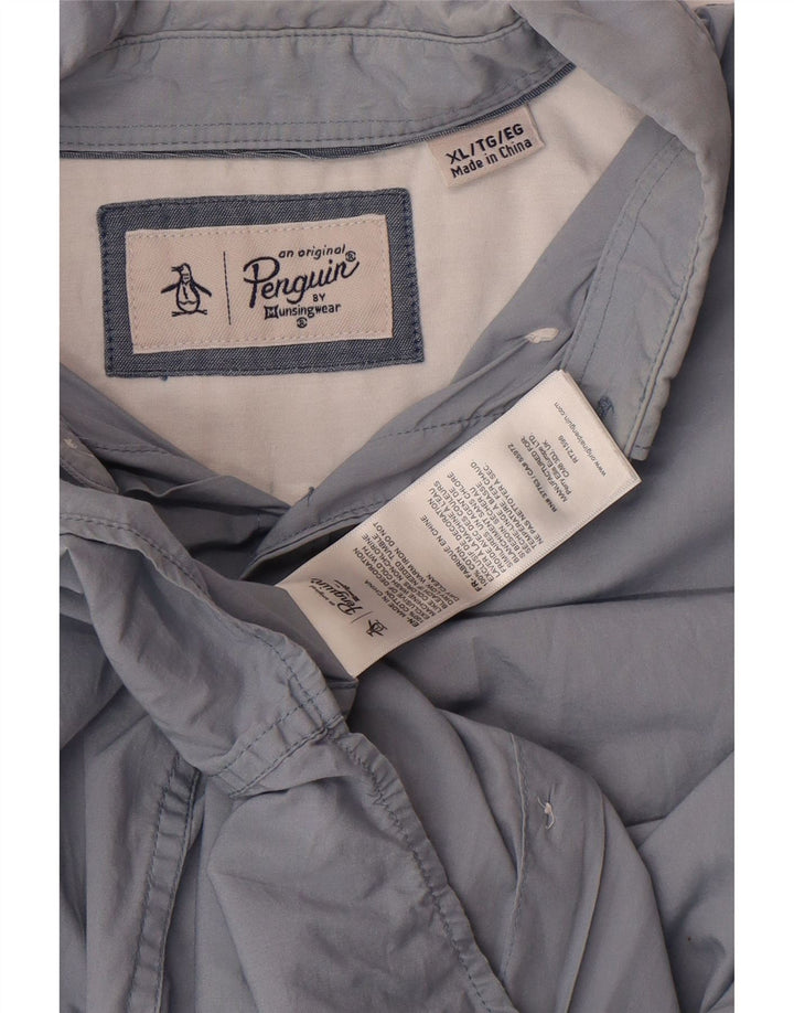 PENGUIN Mens Shirt XL Blue Cotton