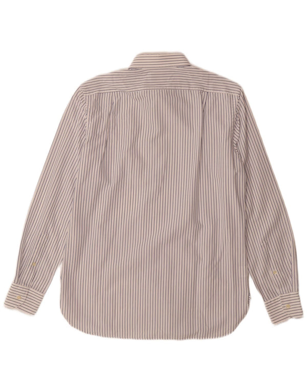 Camicia Boggi da uomo Milano su misura taglia 40 15 3/4 gessato bianco medio