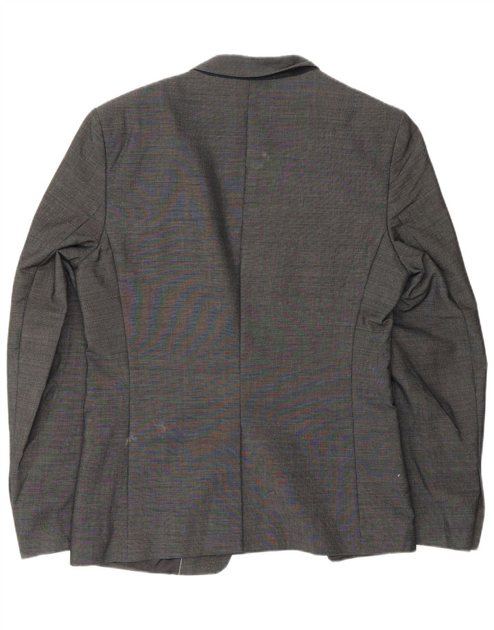 Giacca blazer da uomo a 1 bottone Zara EU 46 piccola viscosa grigia