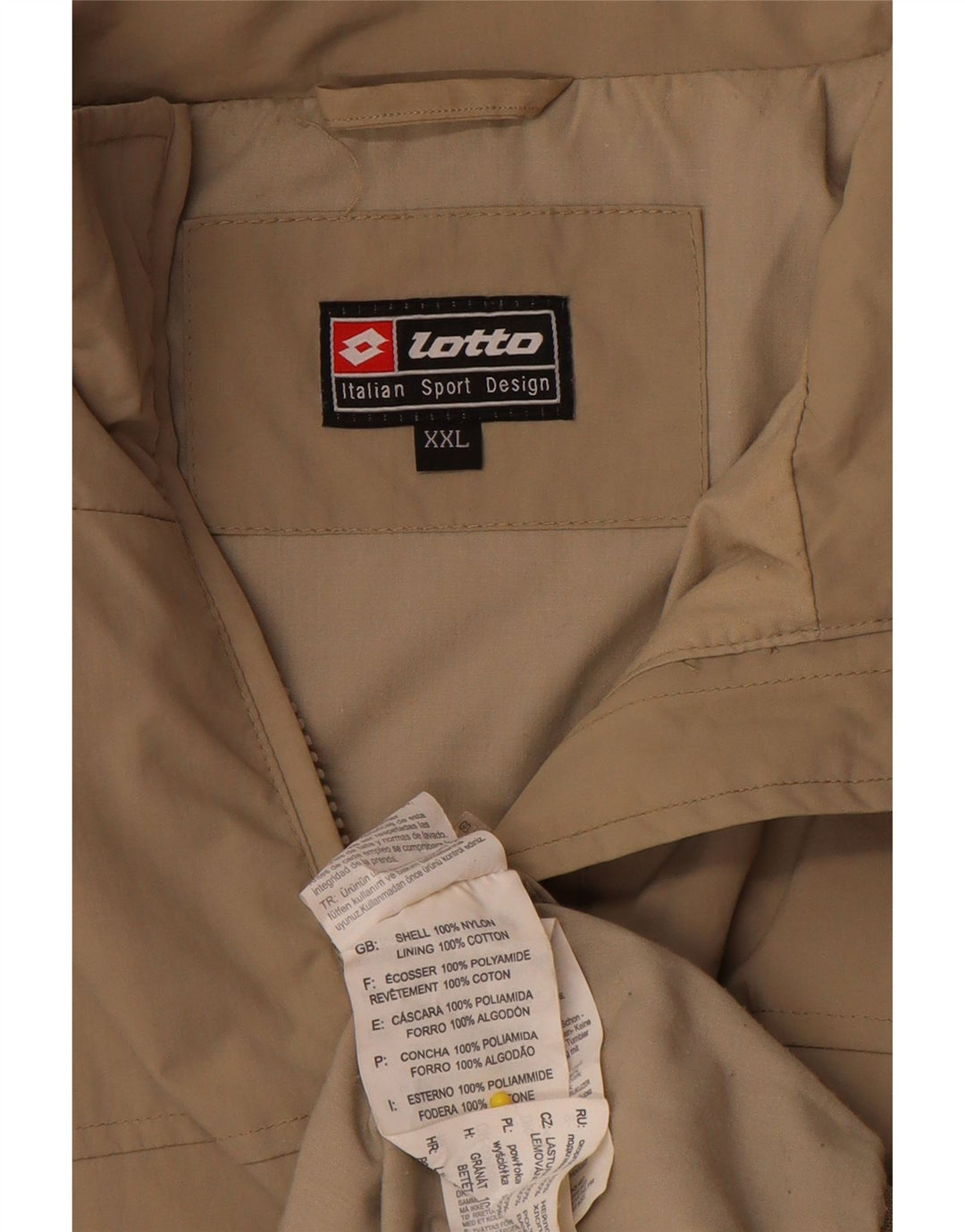 Giubbotto bomber da uomo Lotto UK 44 2XL Nylon beige
