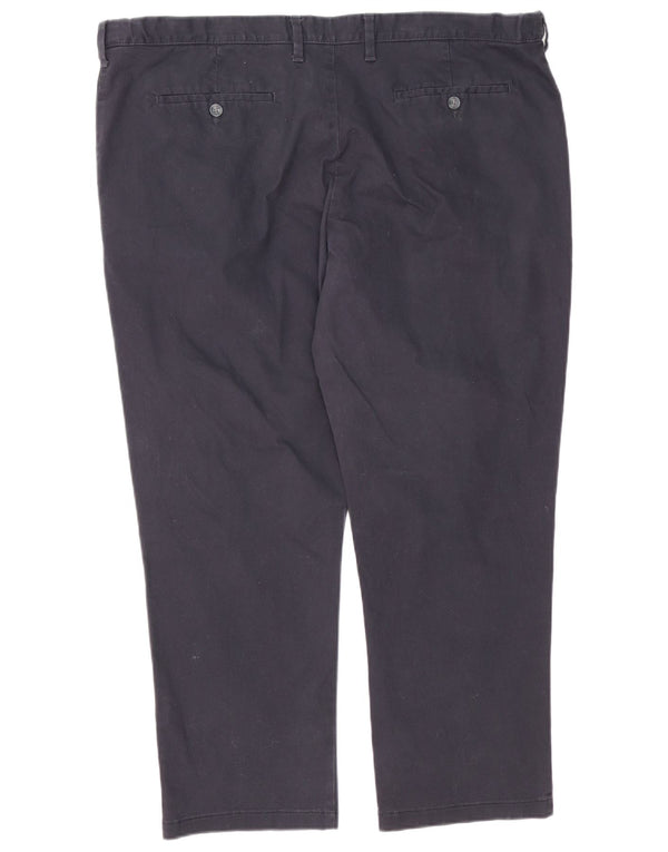 Pantaloni chino vestibilità regolare da uomo Marks & Spencer W44 L28 cotone blu navy
