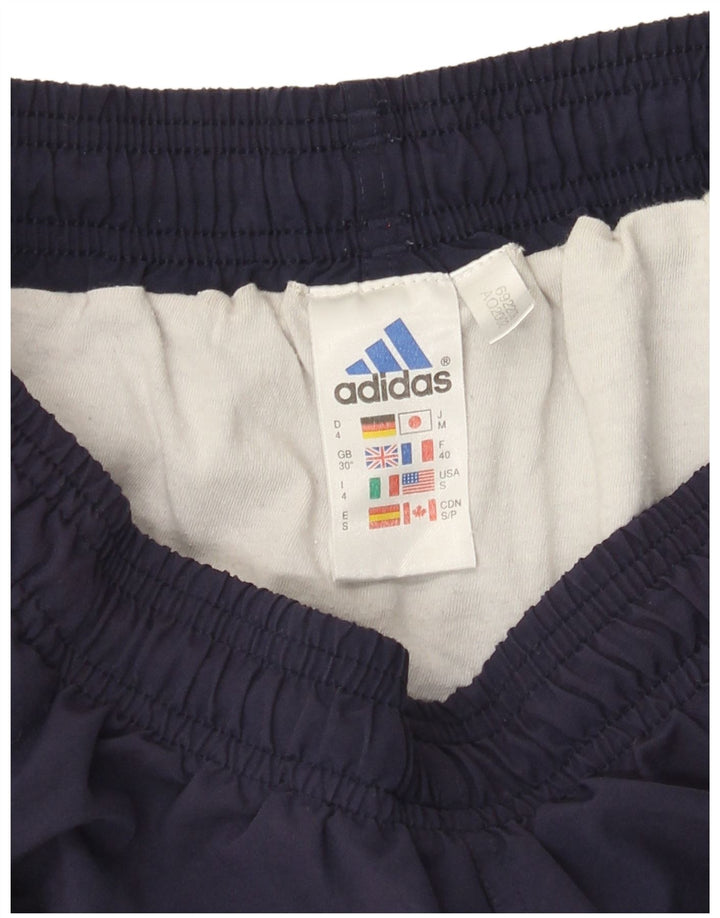 Pantaloncini sportivi da uomo Adidas medi in poliestere blu navy
