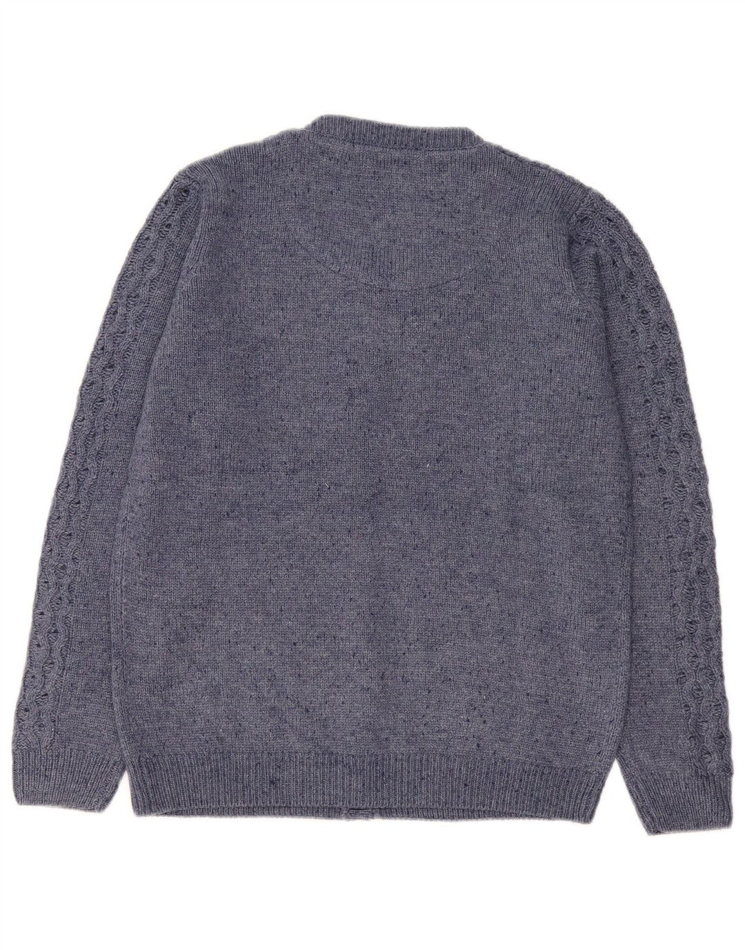 Maglione cardigan oversize da donna vintage UK 10/12 piccolo acrilico blu navy