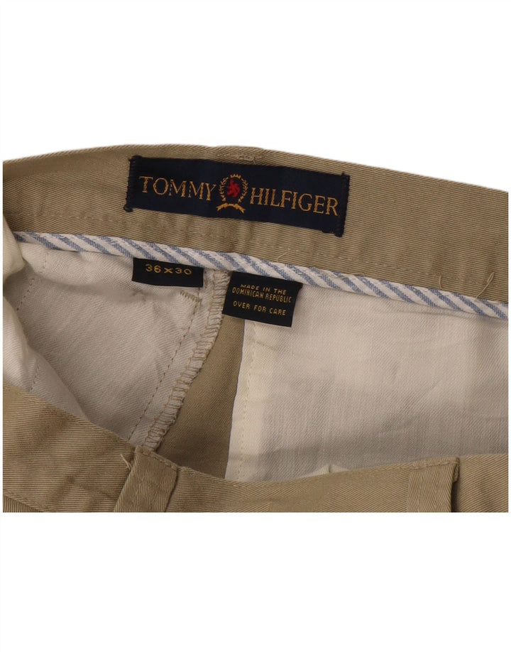 Pantaloni chino pegged da uomo Tommy Hilfiger W36 L30 kaki