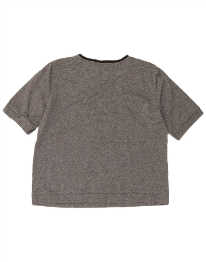 MAX MARA T-shirt da weekend da donna Top UK 16 Large Grigio Colourblock