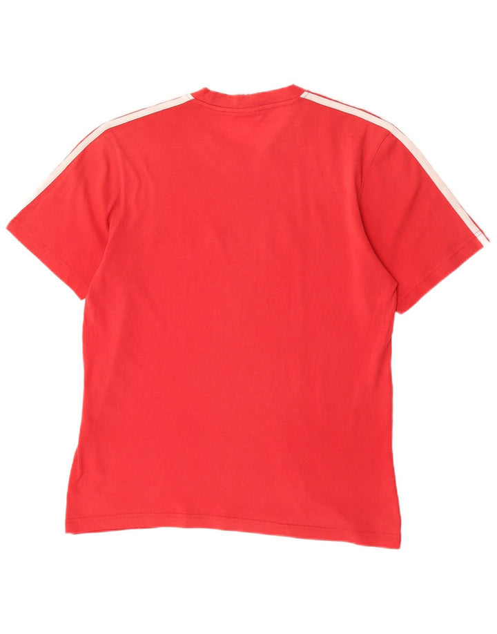 T-shirt grafica da uomo Adidas Top in cotone rosso medio