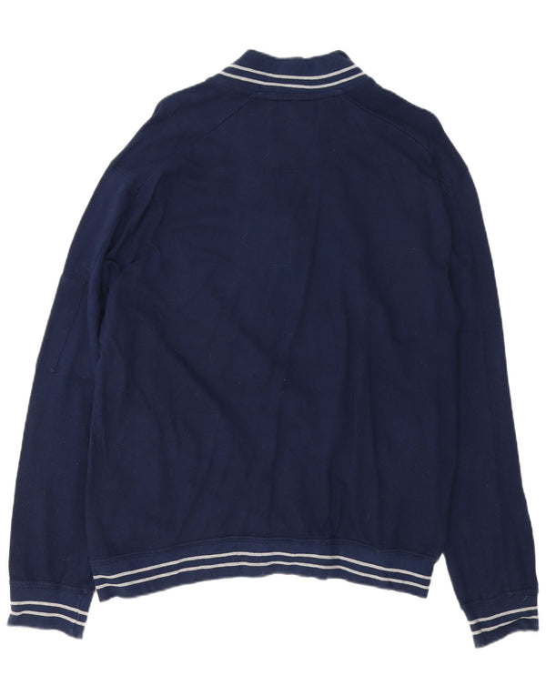 NAVIGARE Giacca da tuta grafica da uomo XL a righe blu navy