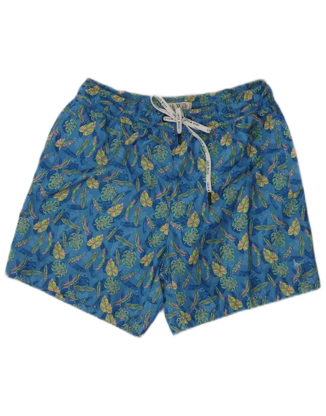 Pantaloncini da bagno da uomo Jack Wills XS blu floreale poliestere hawaiano
