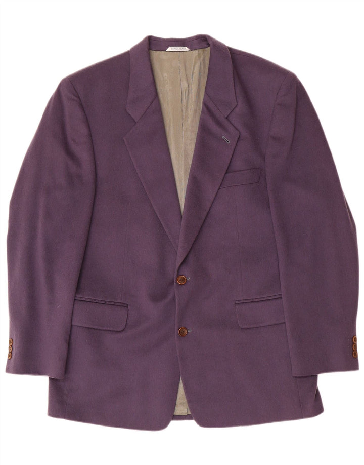 Giacca blazer da uomo a 2 bottoni Rene Lezard IT 52 XL viola cashmere