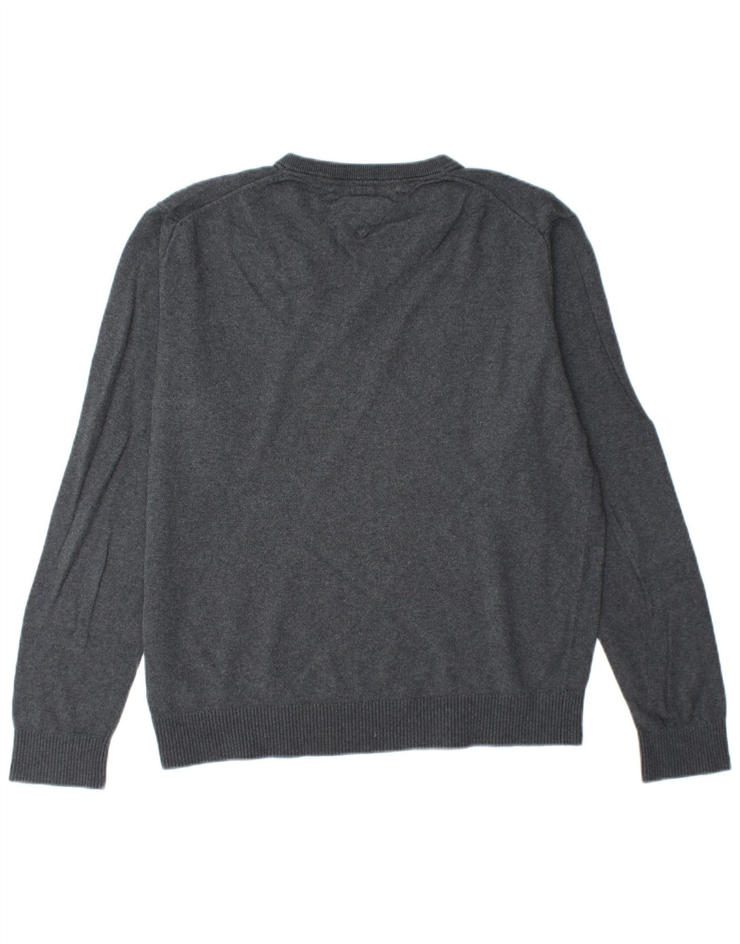 TOMMY HILFIGER Maglione da uomo con scollo a V grande cotone grigio