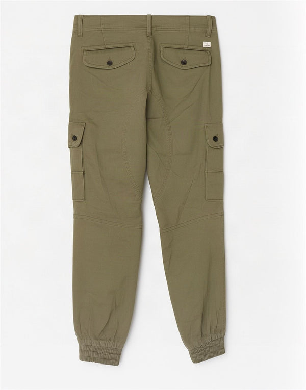 Pantaloni cargo da uomo Jack & Jones Paul affusolati Joggers W30 L26 cotone kaki