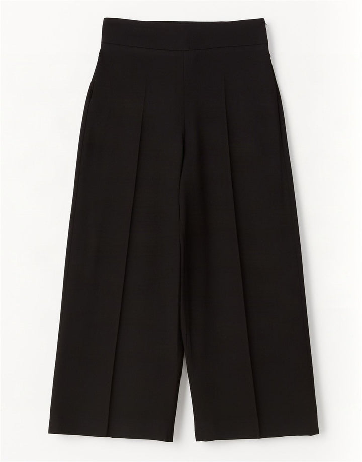 Pantaloni corti da donna Zara a gamba larga medi W28 L25 poliestere nero