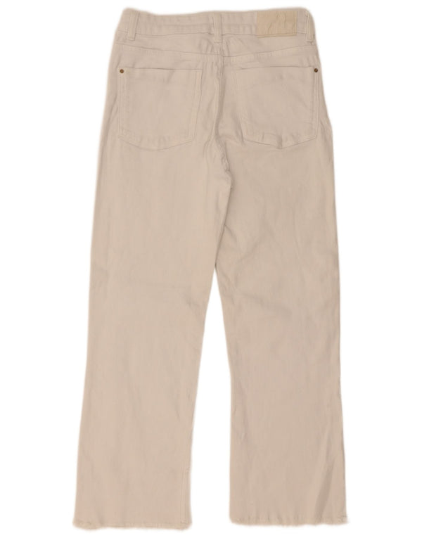 Jeans corti da donna Zara EU 36 XS W26 L25 cotone bianco