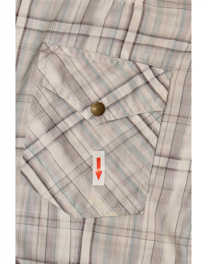 Camicia da uomo Guess in cotone a quadri grandi grigi