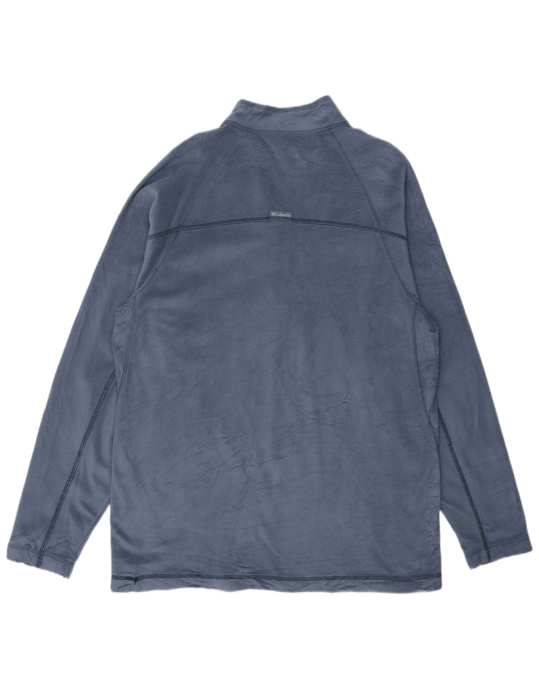 Maglione in pile da uomo Columbia con zip e collo in poliestere blu medio