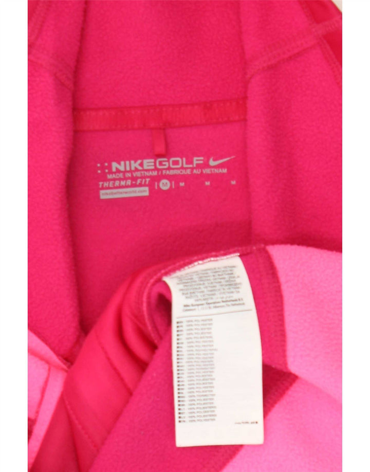 Giacca superiore della tuta Nike Therma-Fit da donna UK 12 poliestere rosa medio