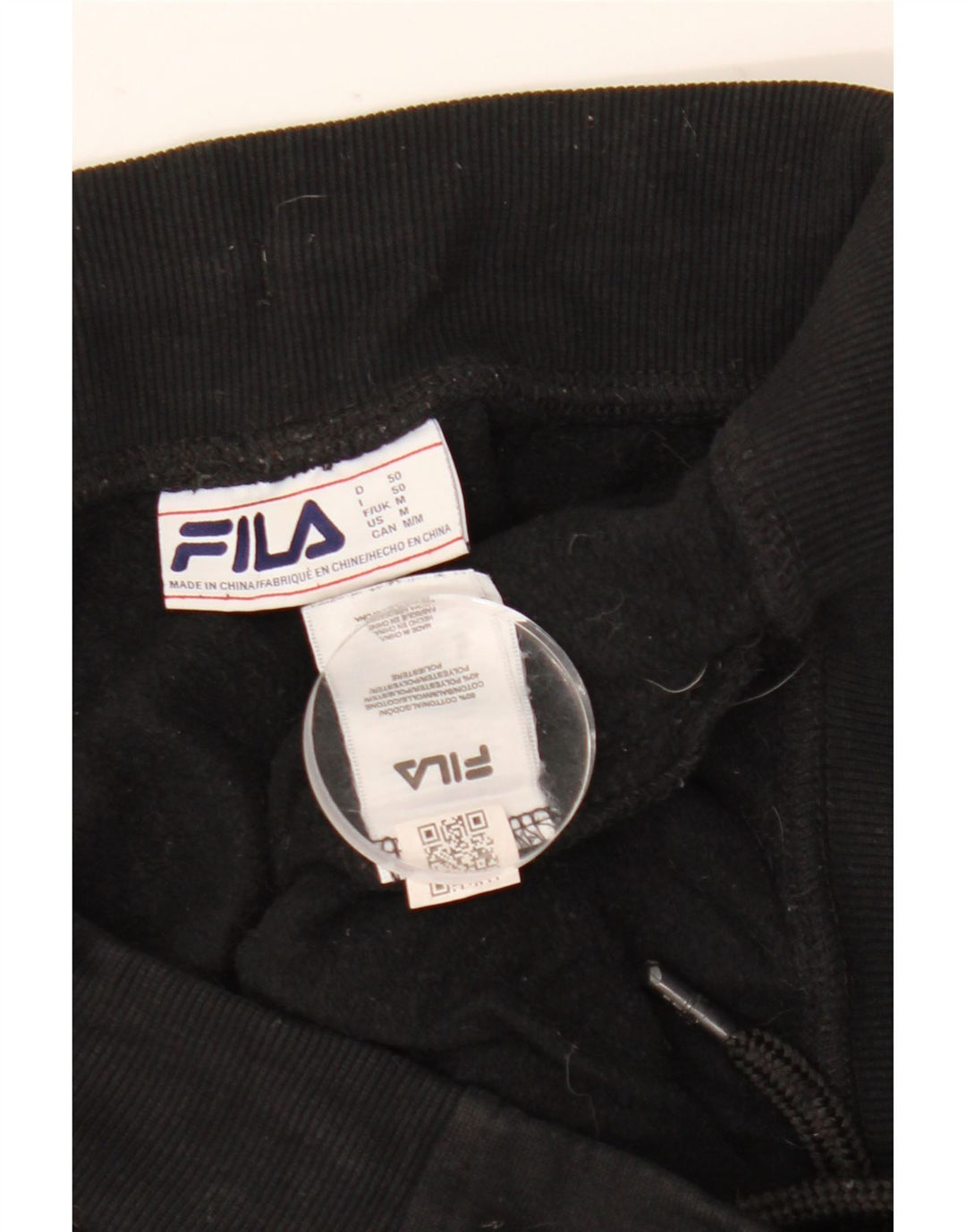 Pantaloni da tuta grafica da uomo Fila Joggers cotone medio nero