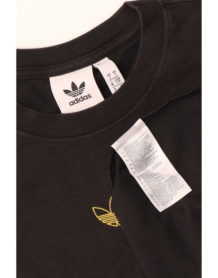 T-shirt Adidas da uomo Top Small in cotone nero