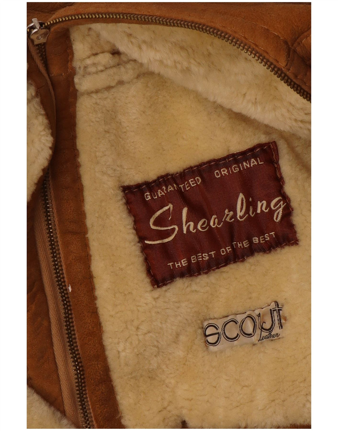 Giacca in shearling vintage da uomo UK 36 Piccolo shearling beige