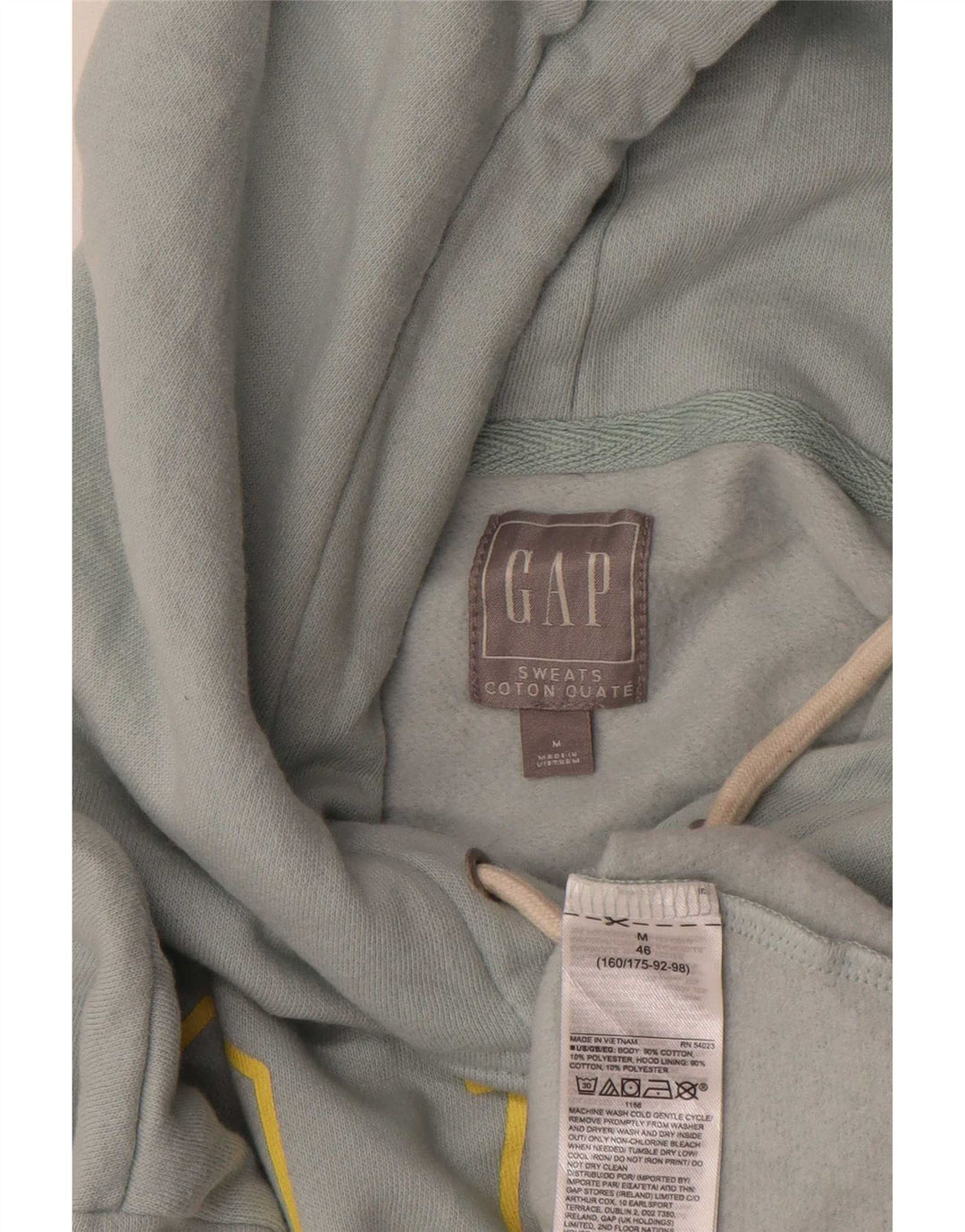Gap Felpa con cappuccio oversize con grafica da donna UK 14 Cotone blu medio