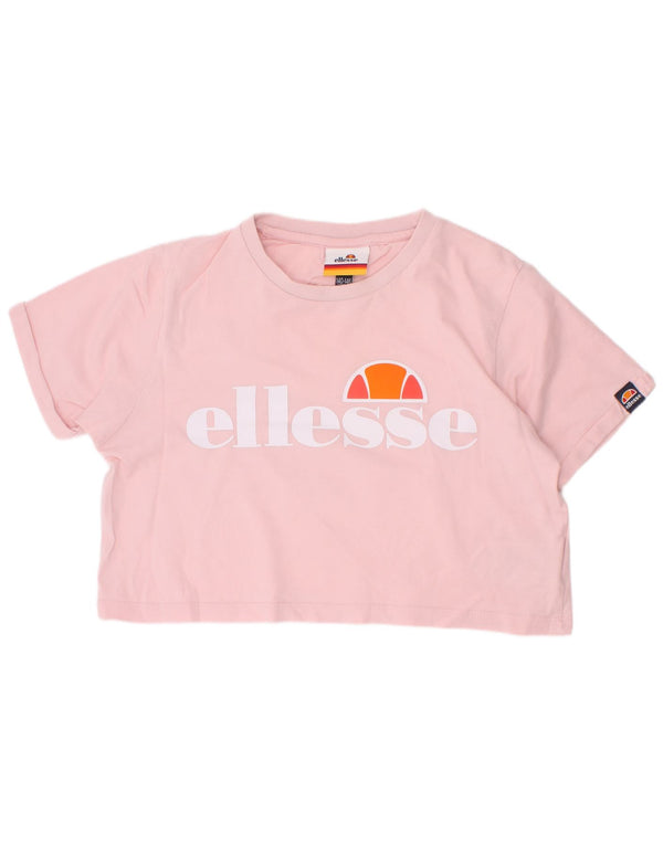 T-shirt corta con grafica per ragazze Ellesse 10-11 anni in cotone rosa