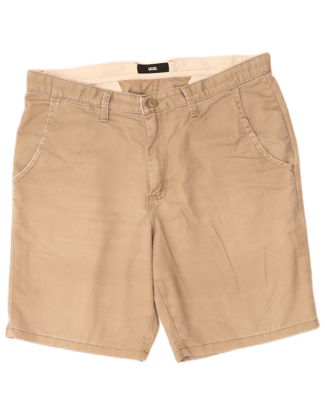 Pantaloncini chino da uomo Vans W36 grandi in cotone beige