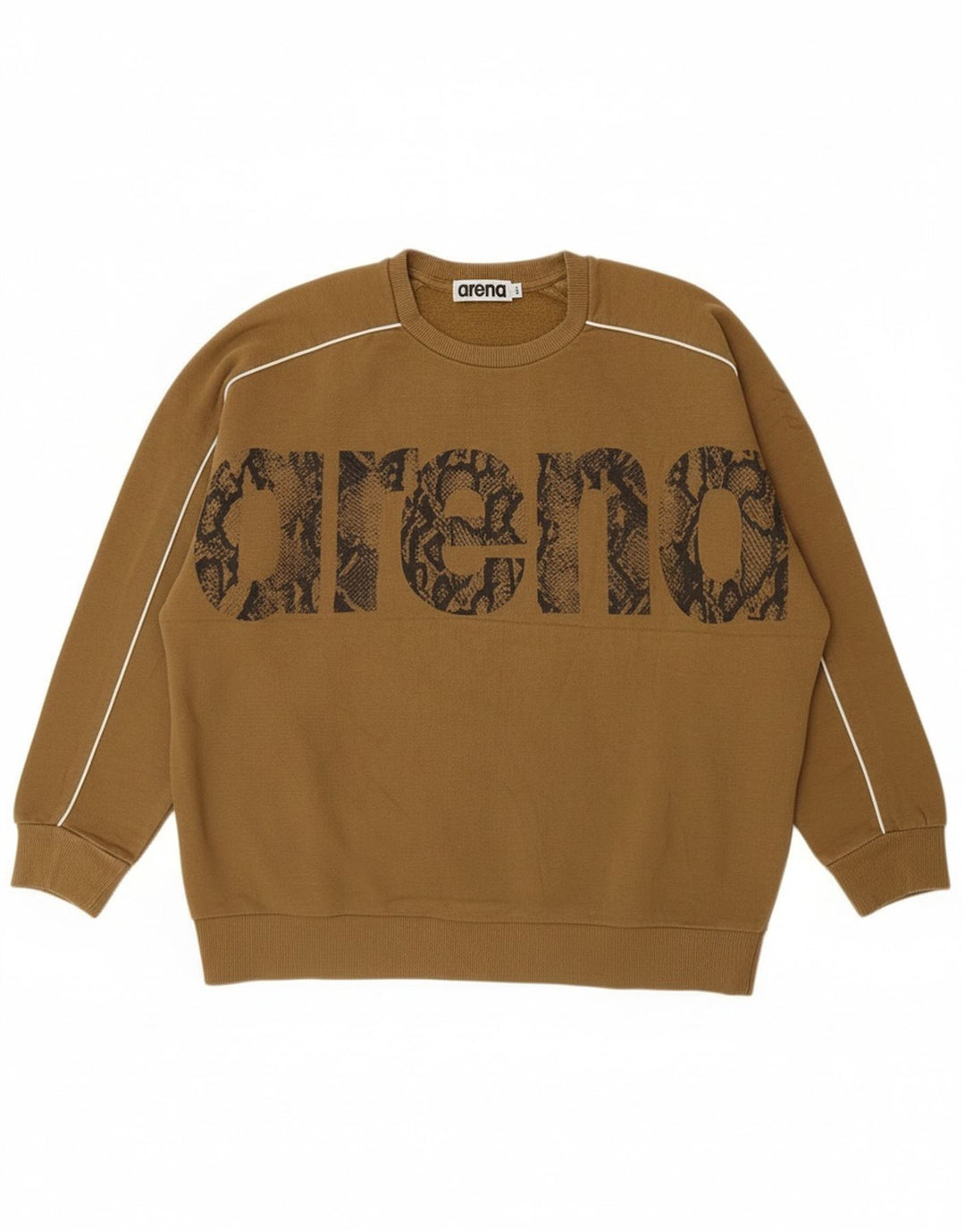 Arena Felpa grafica da uomo Maglione grande cotone kaki