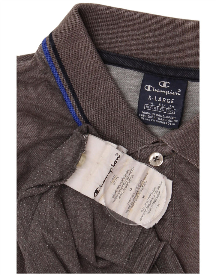 Polo da uomo CHAMPION XL in cotone grigio
