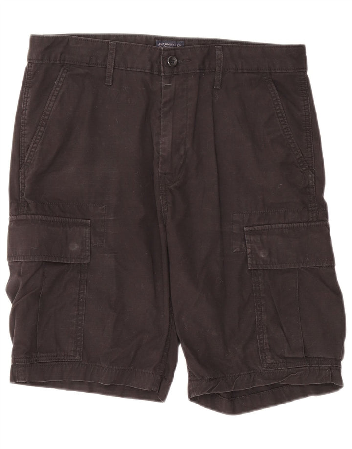 LEVI'S Mens Cargo Shorts W31 Medium Black Cotton