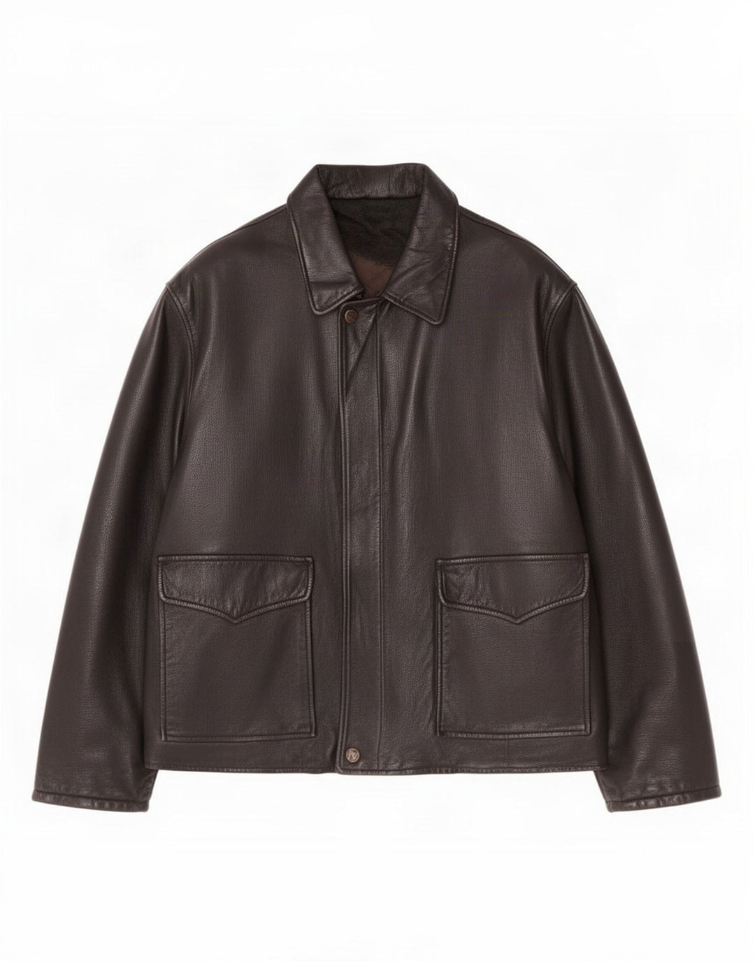Giacca in pelle vintage da uomo UK 42 XL nera
