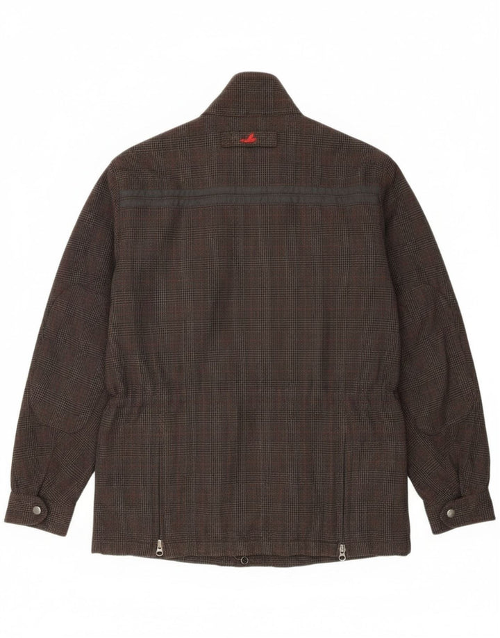 Giacca a vento da uomo Museum UK 40 Grande cotone pied de poule marrone