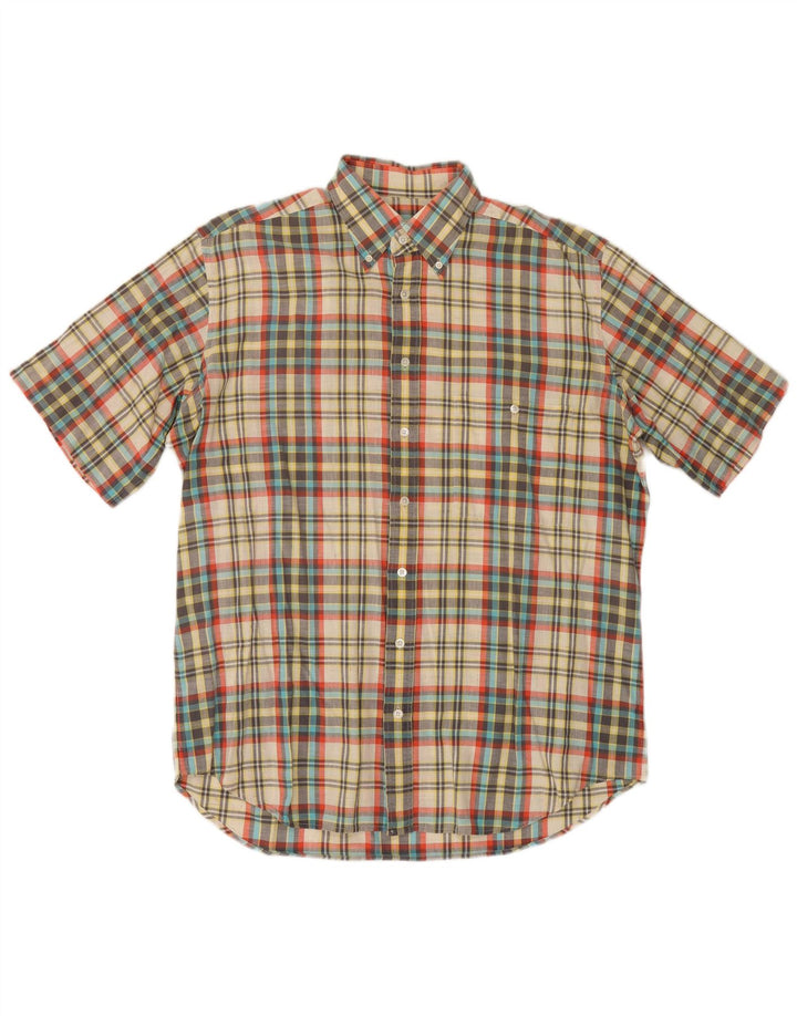 Camicia a maniche corte da uomo Pal Zileri taglia 42 grande plaid multicolore