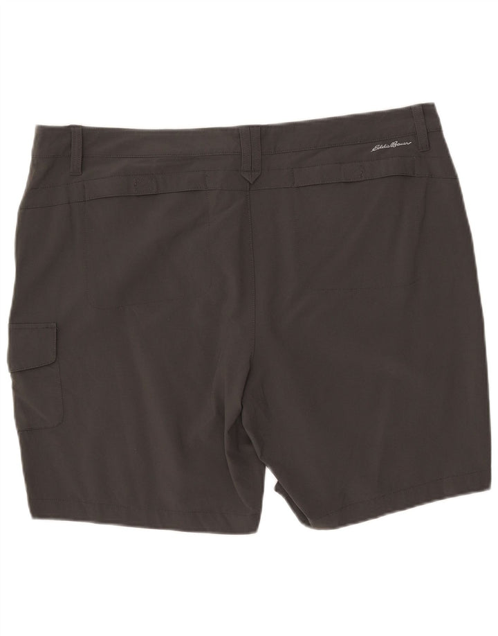 Pantaloncini cargo da donna Eddie Bauer US 18 2XL W40 poliestere grigio