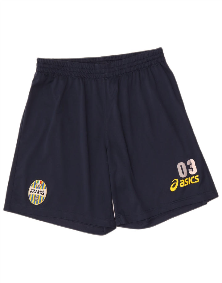 Asics Pantaloncini sportivi da uomo HELLAS VERONA grafici medi in poliestere blu navy