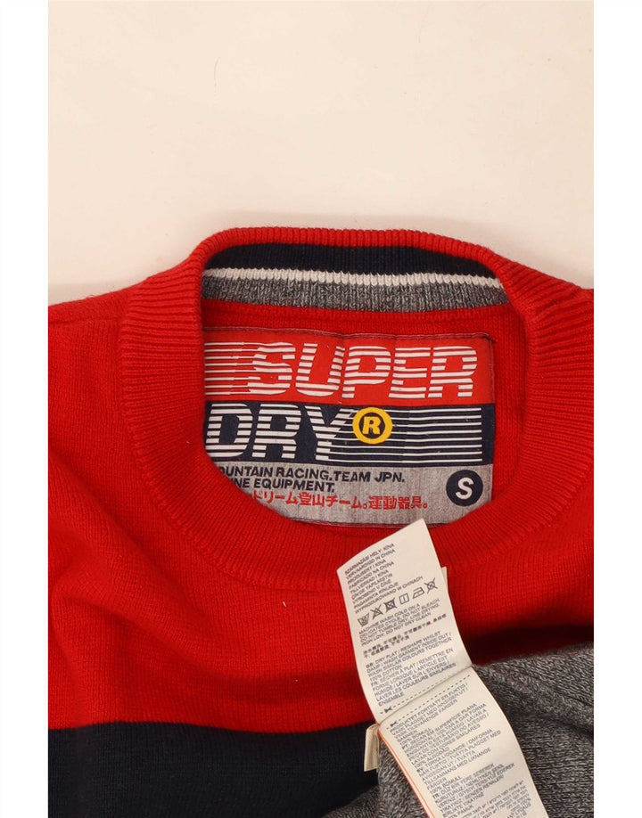Maglione maglione girocollo da uomo Superdry piccolo multicolore a blocchi di colore
