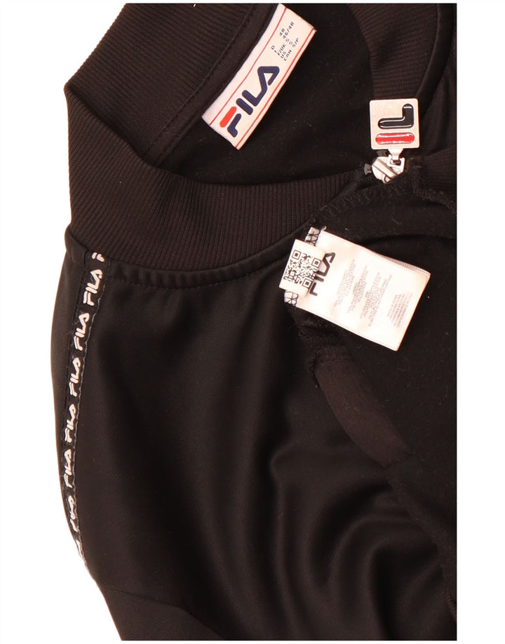 Giacca da ginnastica grafica da uomo Fila piccola in poliestere nero