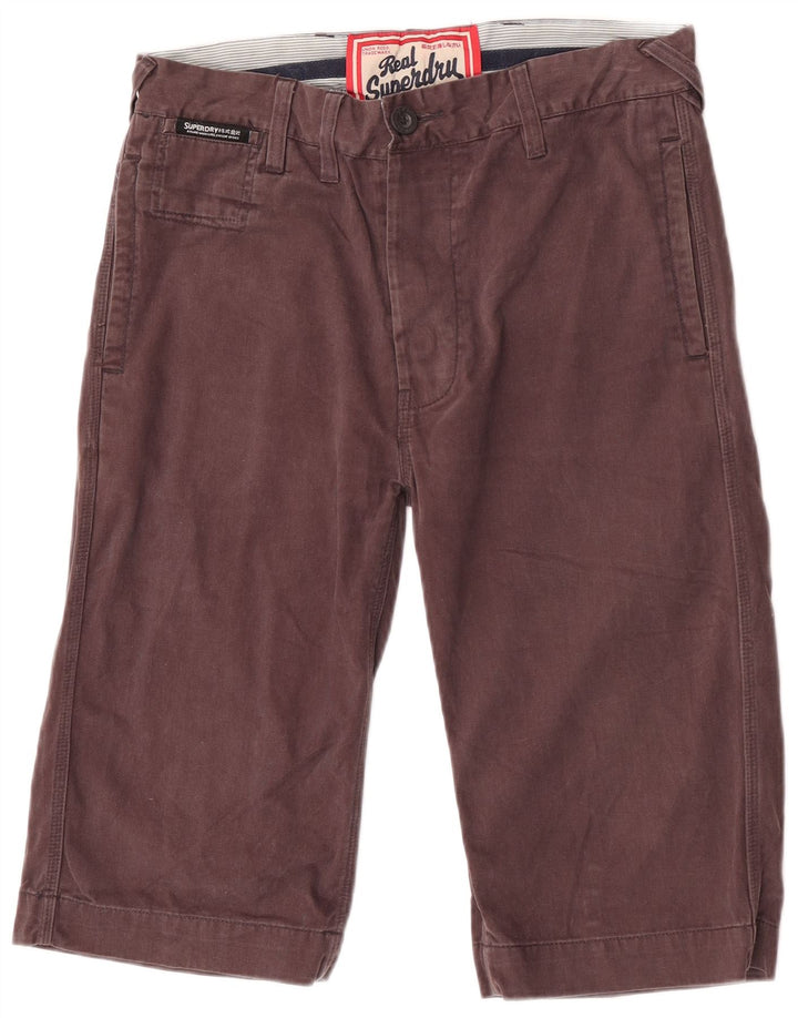 Pantaloncini chino da uomo Superdry W30 in cotone marrone medio