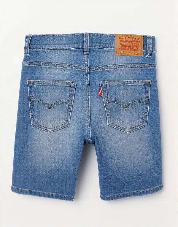 Levi's Ragazzi 511 Pantaloncini di jeans slim 7-8 anni W22 Cotone blu
