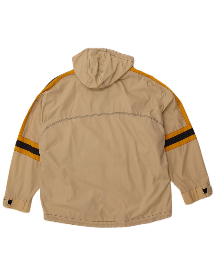 ASTROLABIO Giacca antipioggia da uomo con cappuccio IT 50 Large Verde Colourblock in cotone