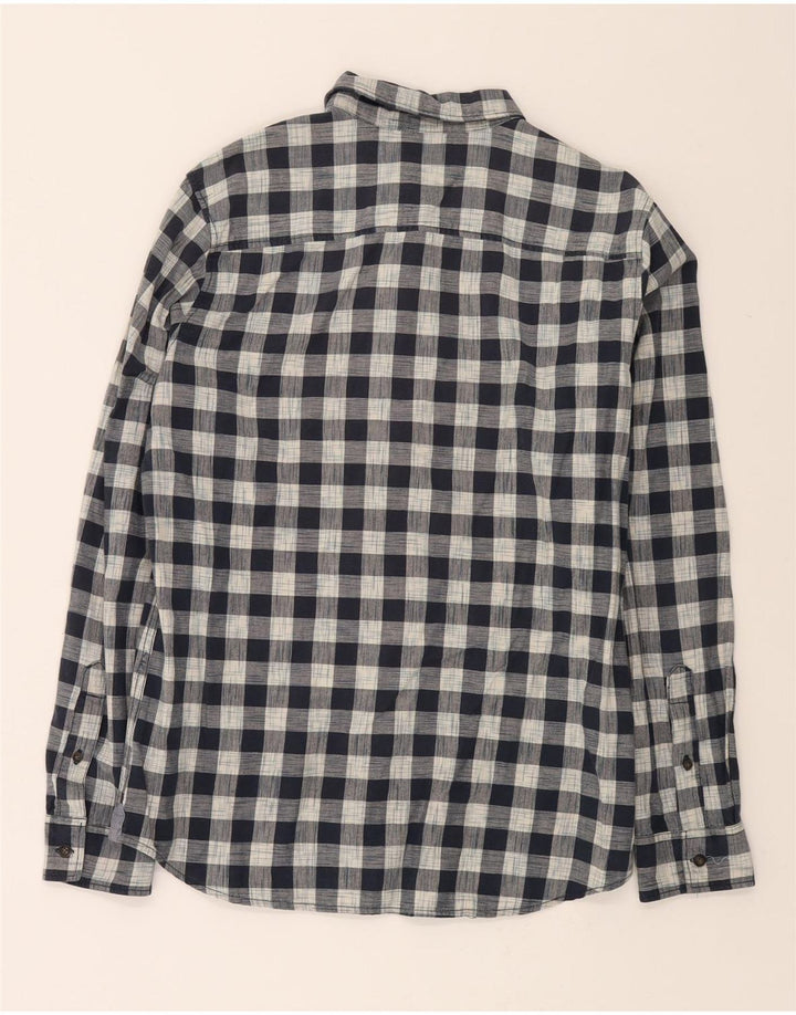 JACK & JONES Mens Flannel Shirt Large Navy Blue Check Vintage Jack & Jones and Second-Hand Jack & Jones from Messina Hembry 