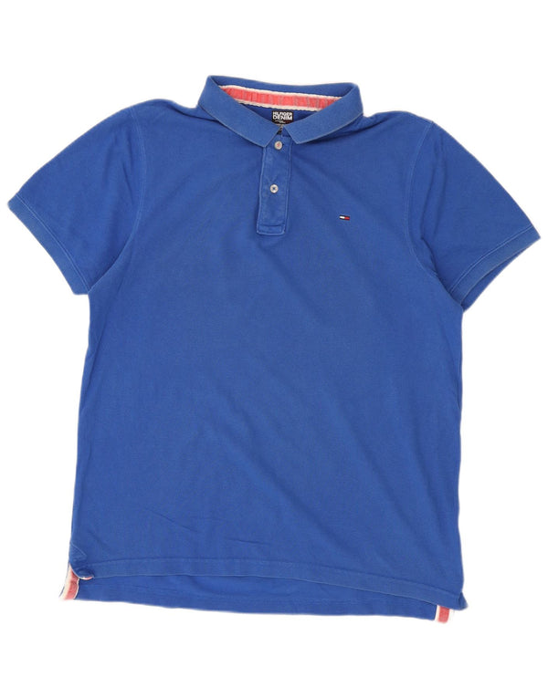 Polo da uomo Tommy Hilfiger 2XL in cotone blu