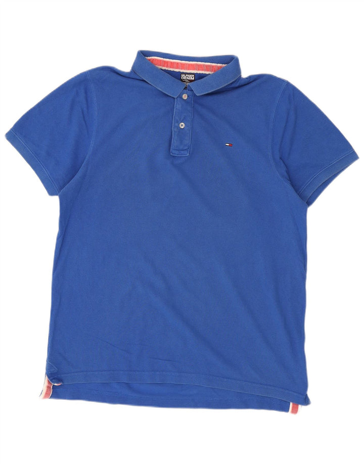 Polo da uomo Tommy Hilfiger 2XL in cotone blu
