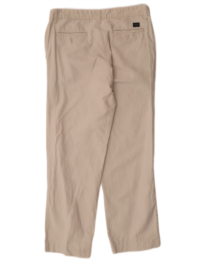 DOCKERS Mens Khakis Straight Chino Trousers W36 L29 Beige
