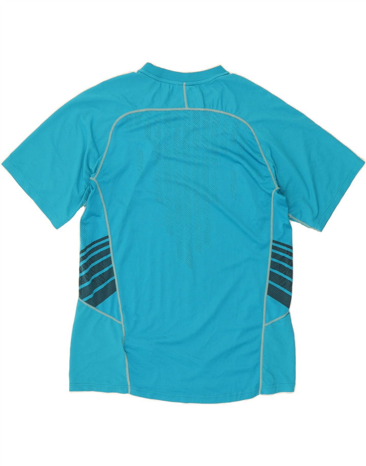NIKE Mens T-Shirt Top 2XL Blue Colourblock Polyester Vintage Nike and Second-Hand Nike from Messina Hembry 