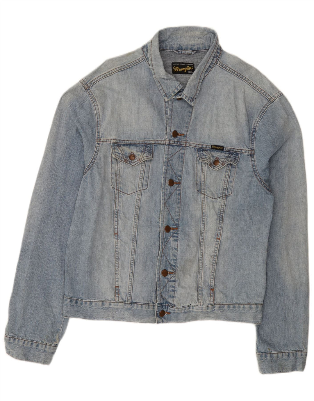 Giacca di jeans da uomo Wrangler UK 44 2XL Cotone blu