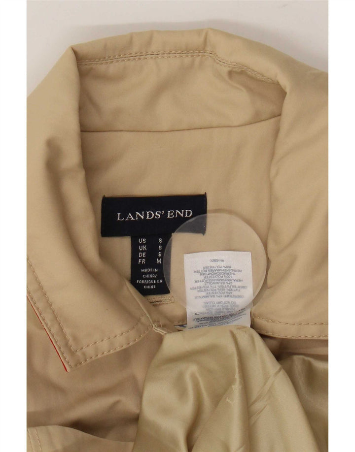 Trench da donna Lands End UK 10 piccolo cotone beige