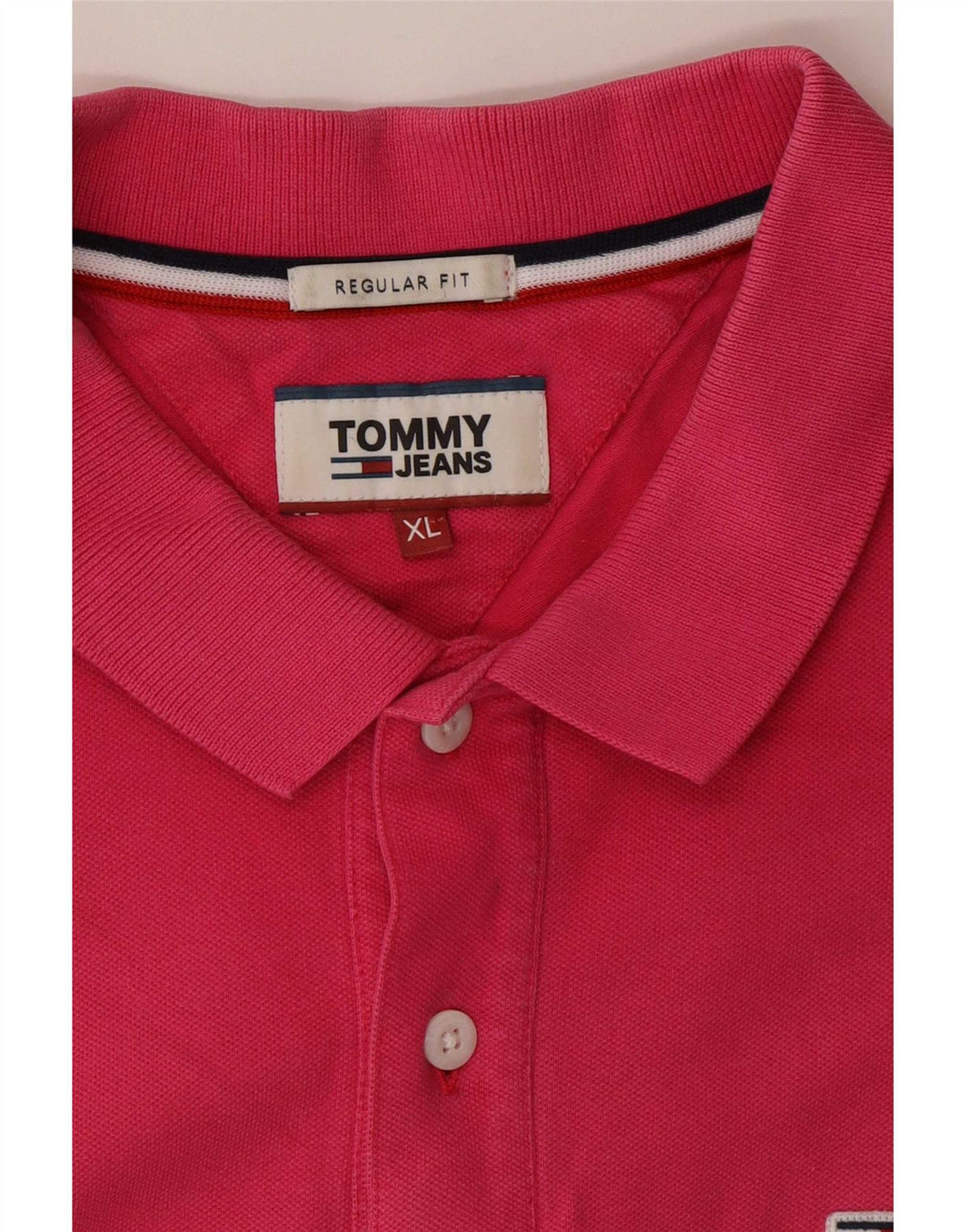 Polo da uomo vestibilità regolare Tommy Hilfiger XL rosa