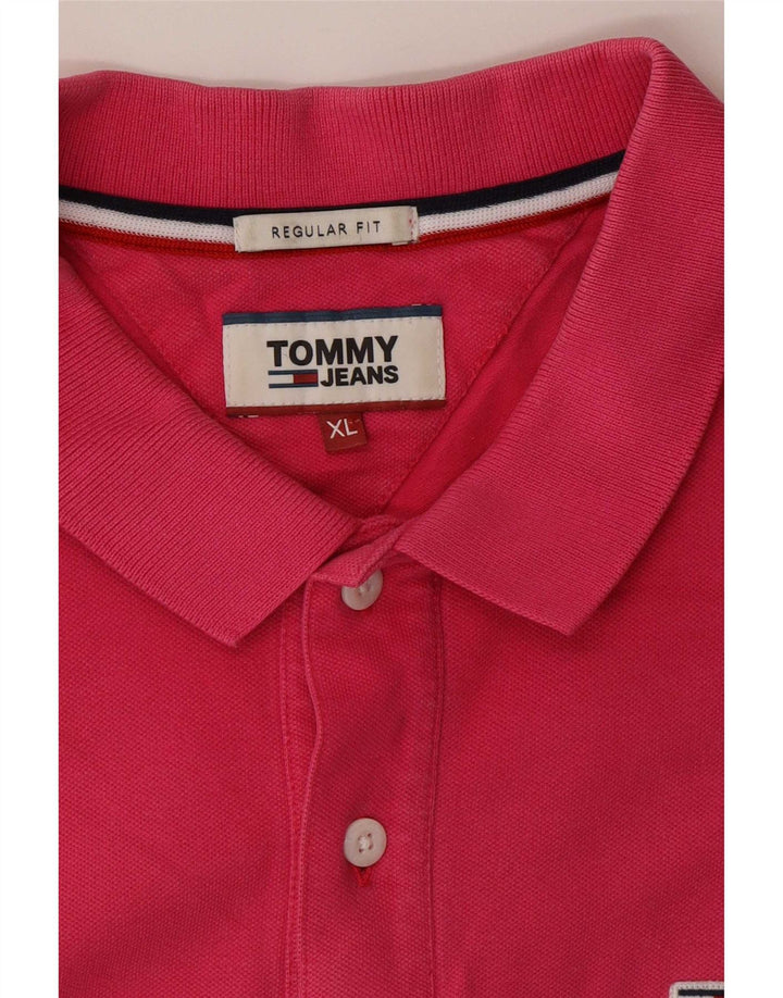 Polo da uomo vestibilità regolare Tommy Hilfiger XL rosa