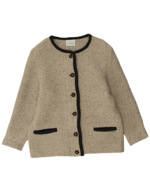 Maglione cardigan da donna Lindbergh IT 48 XL Lana vergine screziata grigia